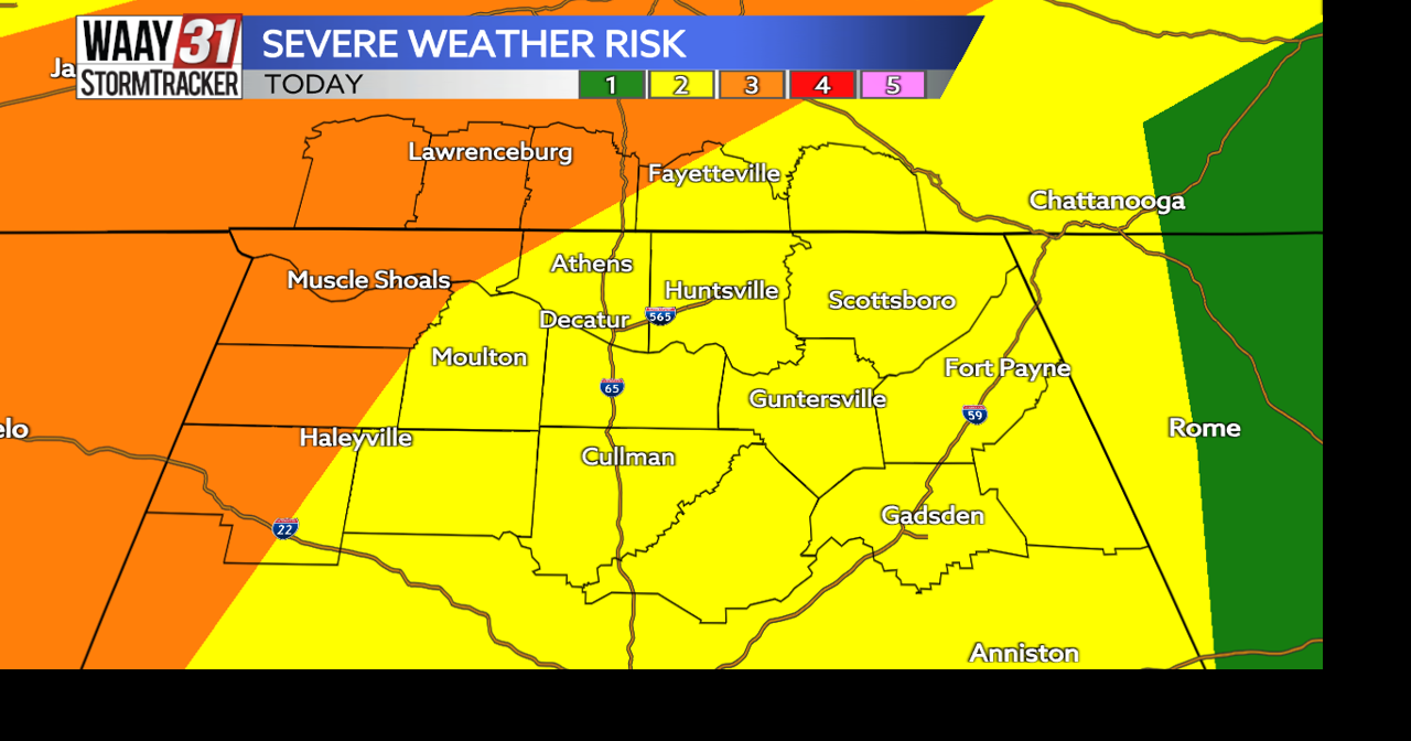 31 Alert Day Damaging wind and large hail threat today News