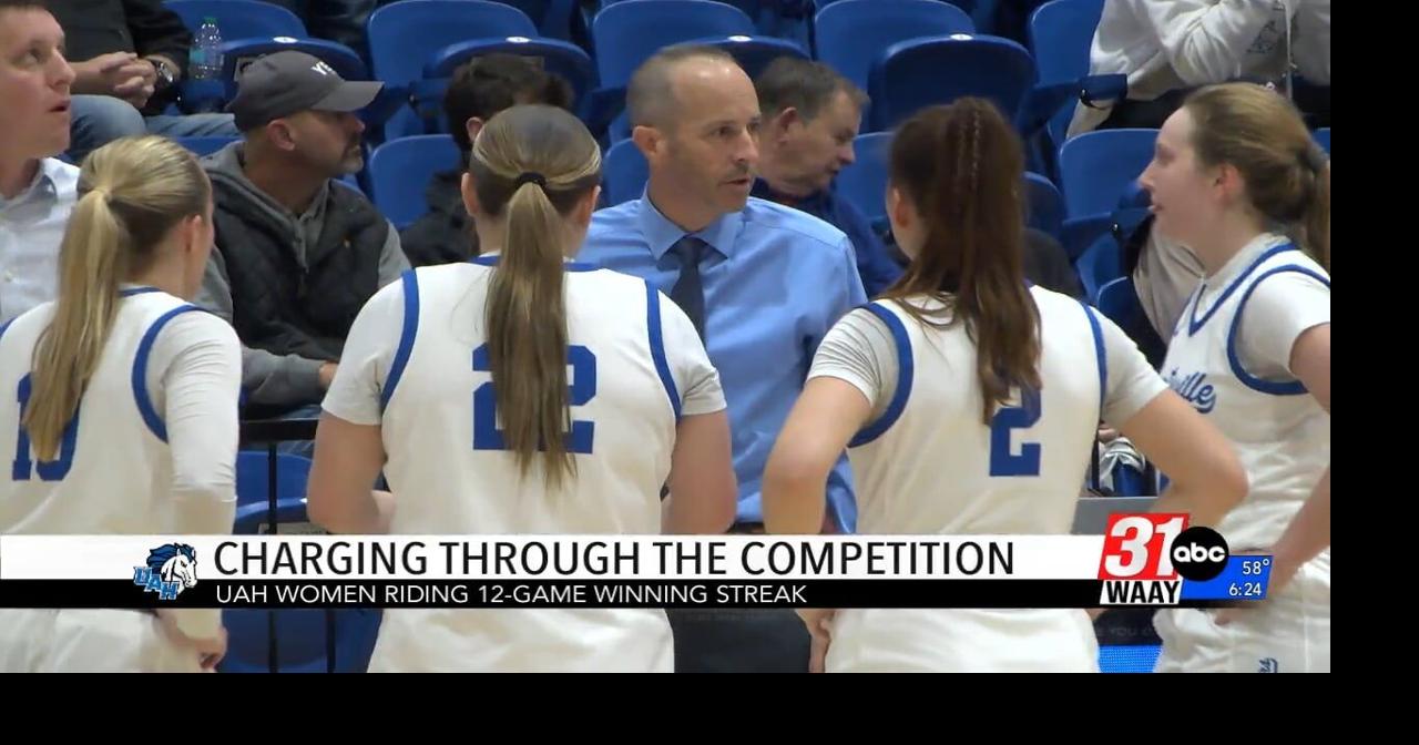 UAH charging through the competition: Chargers on record 12-game win streak