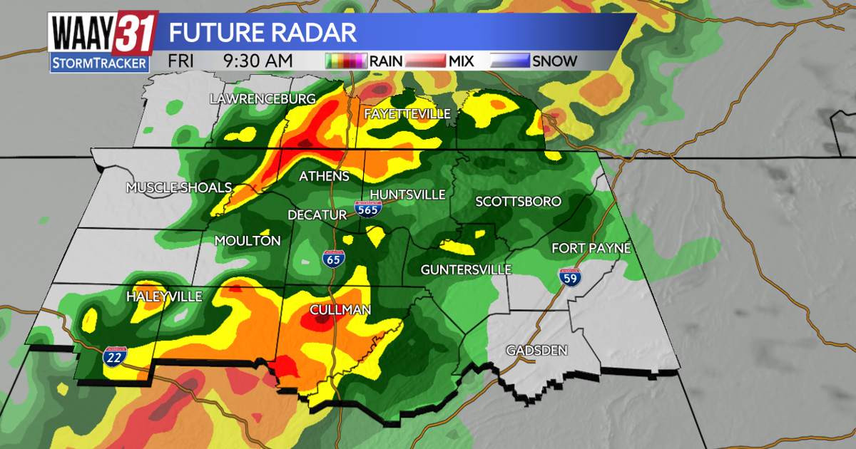 Widespread rain and storms Friday and into Saturday