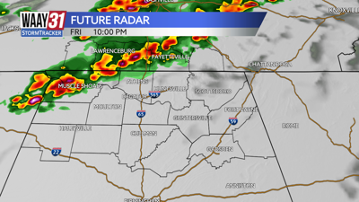 Future radar Friday evening