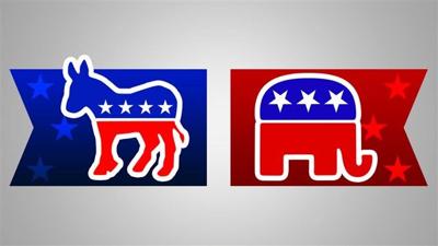 Democrat and Republican logos