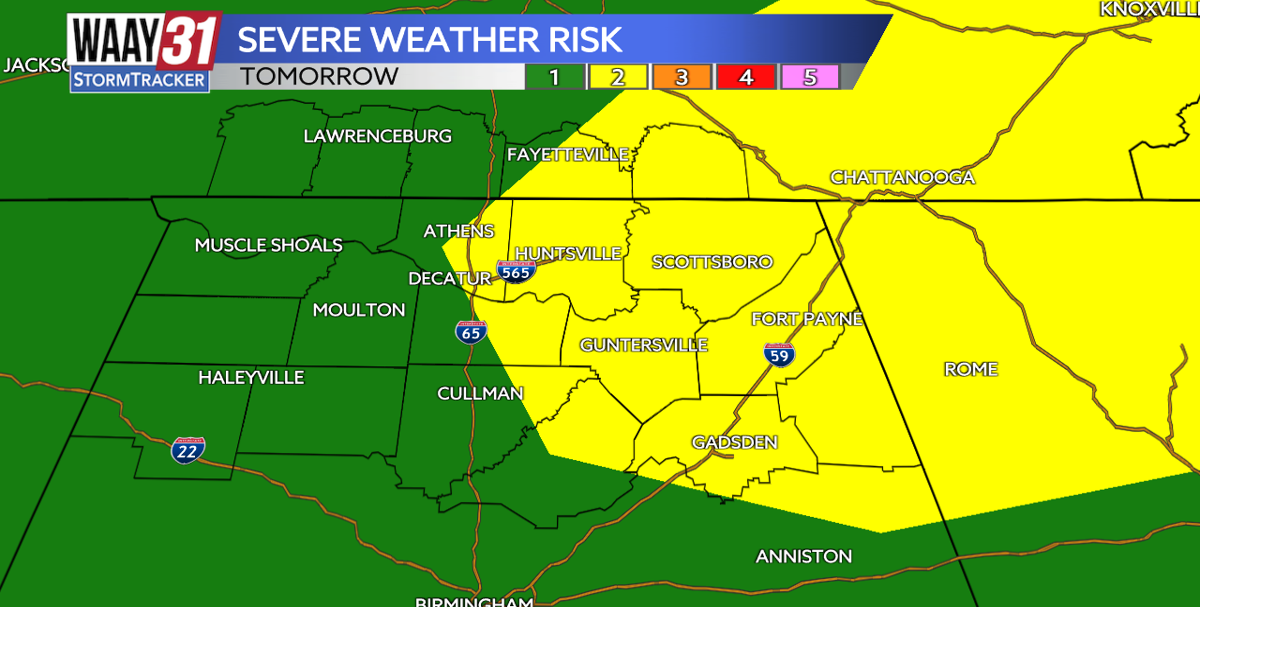 Strong to severe thunderstorms likely tomorrow