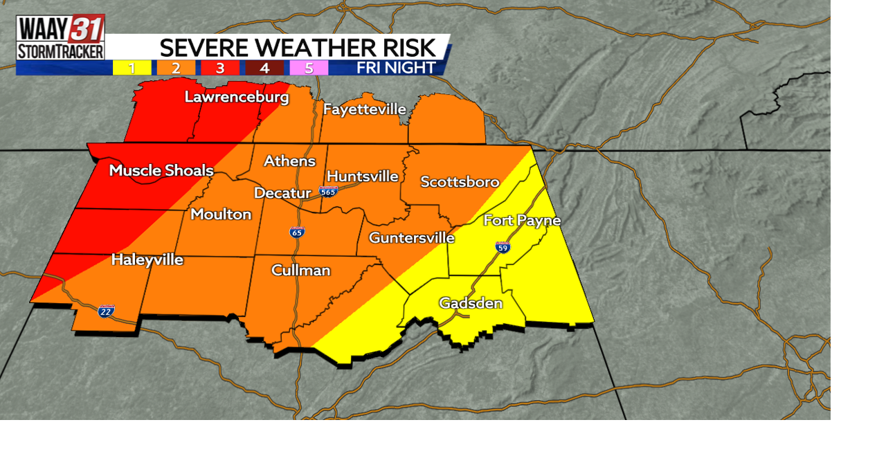 Severe weather threat returns to North Alabama Friday night News