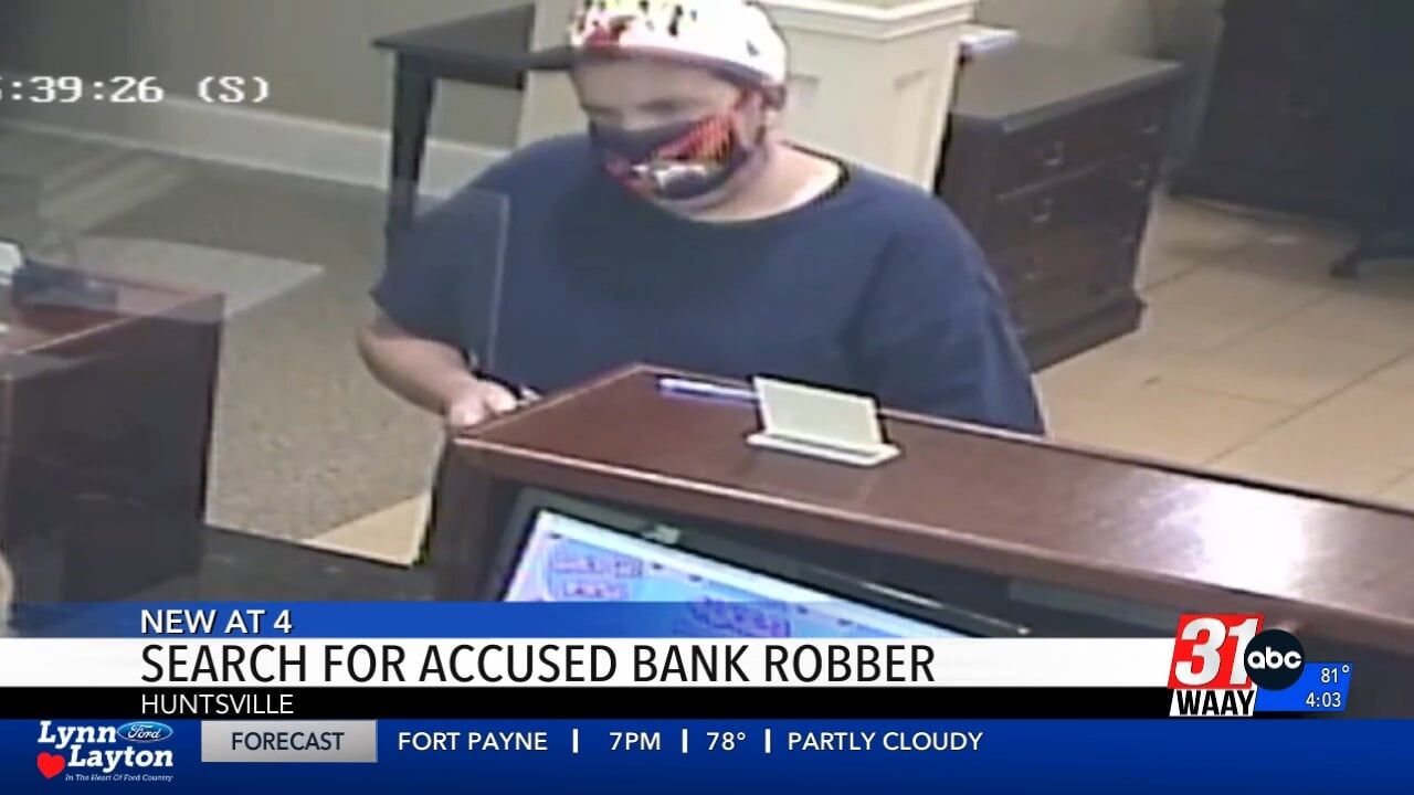 Search for accused bank robber