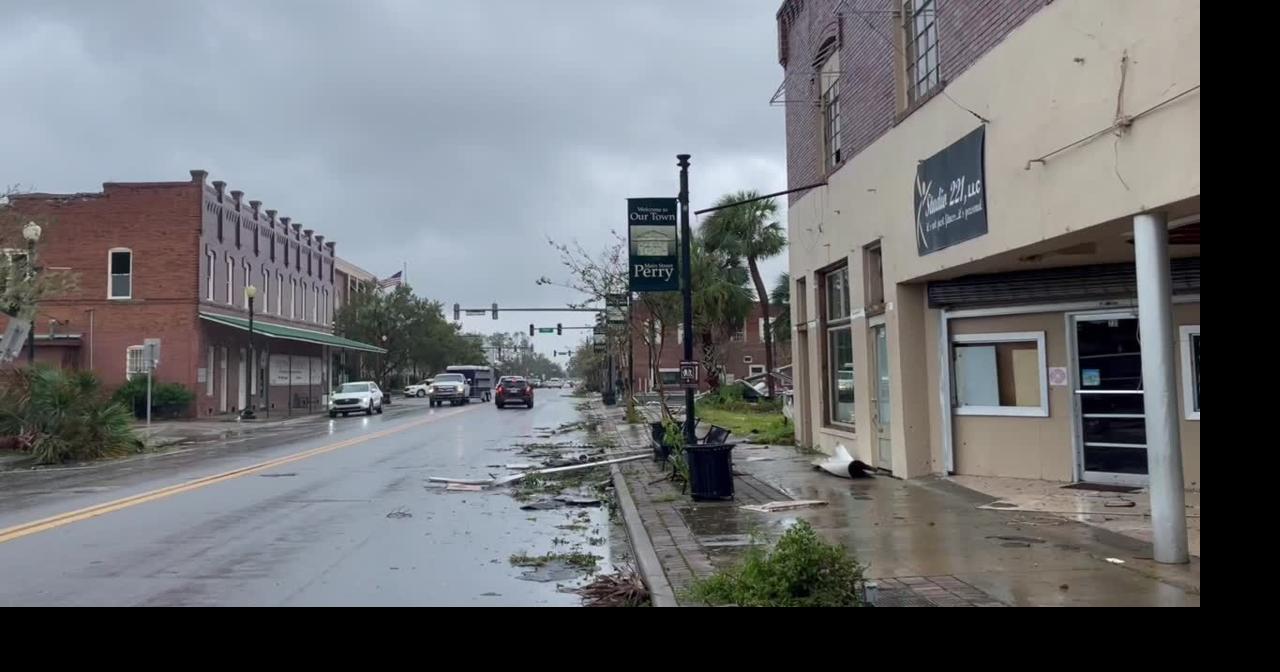 Storm damage shown in Perry, Florida Video