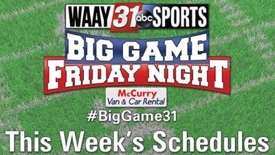 WAAY 31 Big Game Friday Night: Schedule for Sept. 3 high school football games