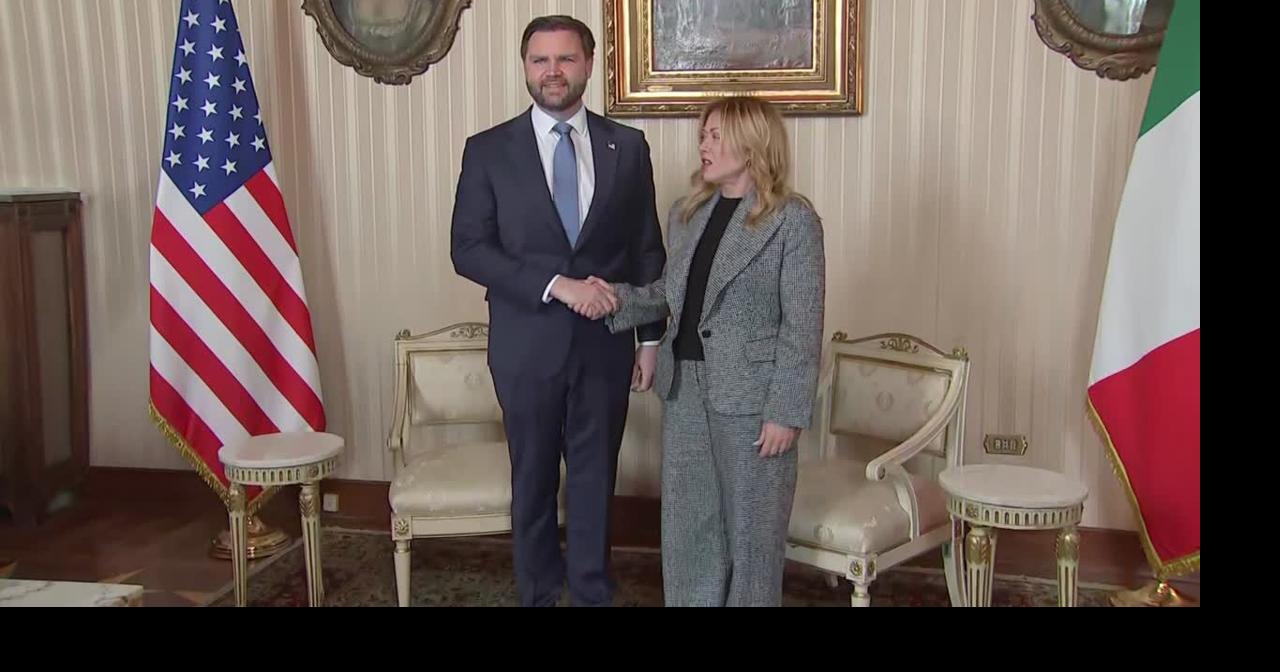 JD Vance meets with Italian Prime Minister Giorgia Meloni