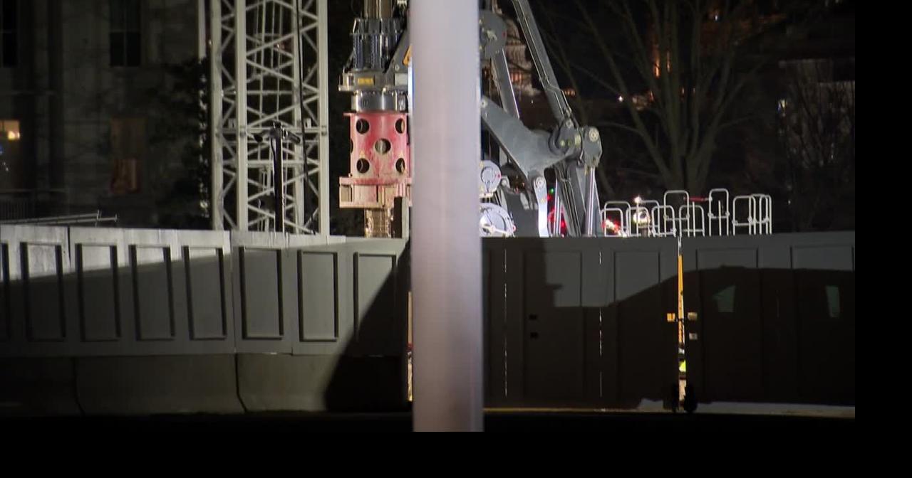 Construction continues on White House ballroom as Donald Trump heads for Davos