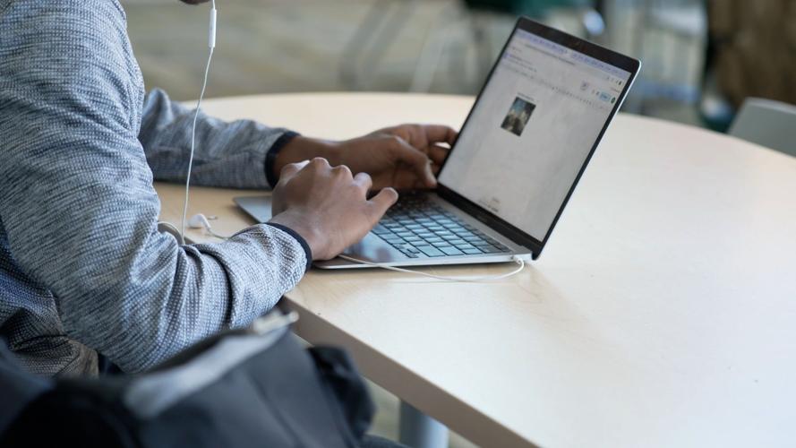 person on laptop