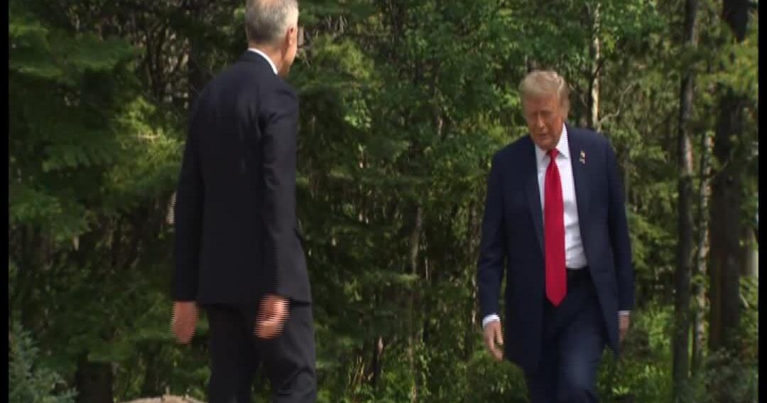 President Trump arrives at G7 Summit in Canada