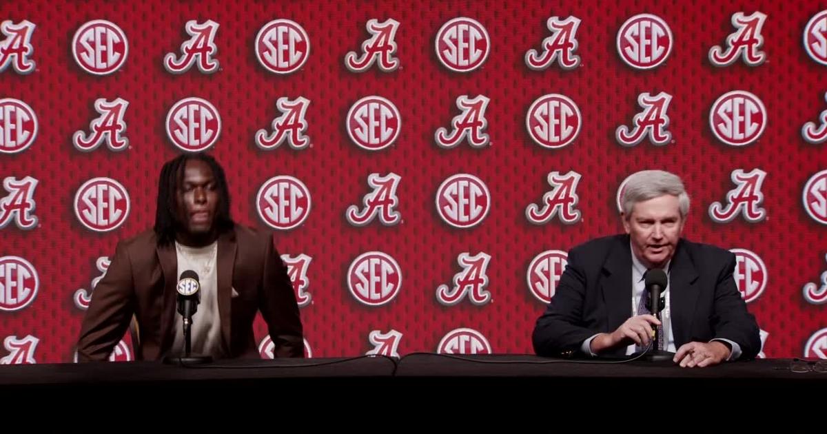 Alabama football's Deontae Lawson at 2025 SEC Media Days
