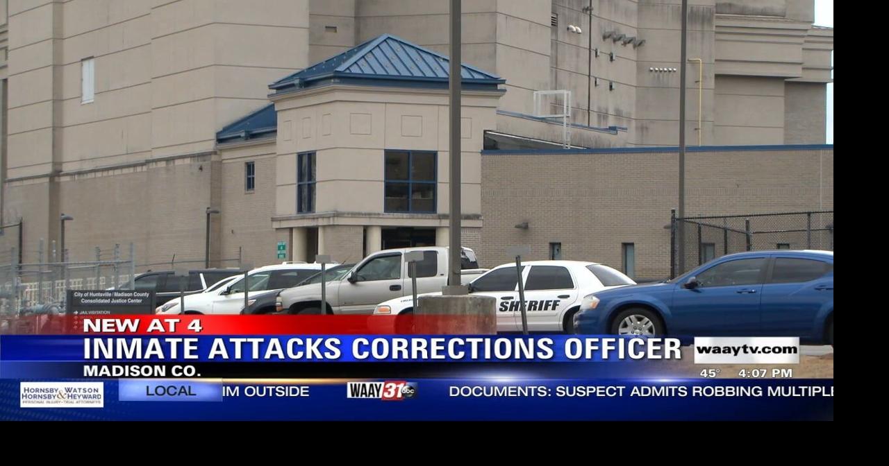 Murder suspect attacks Madison County corrections officer | Video