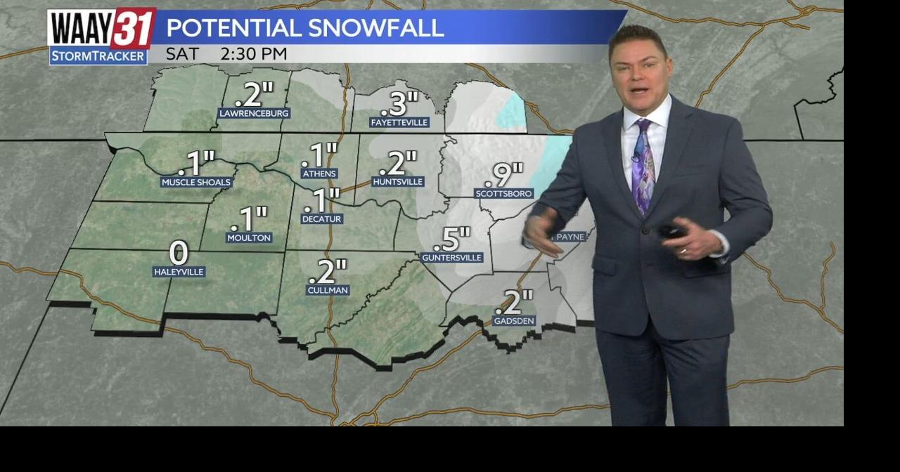 Bitter cold and a few snowflakes across north Alabama this weekend