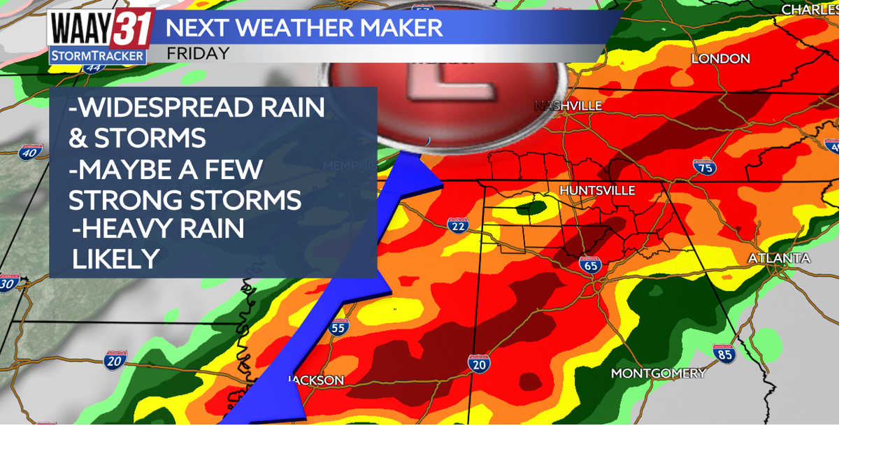 Our next weather maker arrives Friday