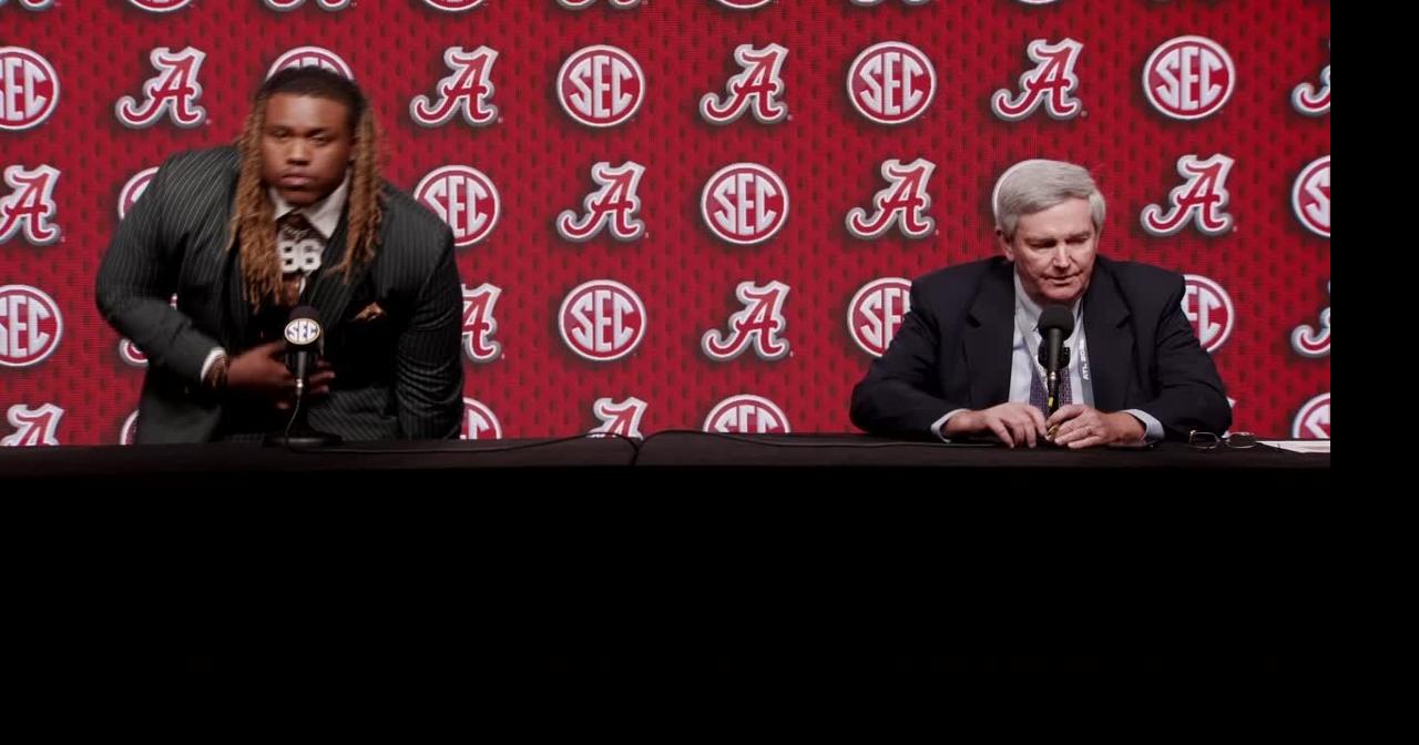 Alabama football's Tim Keenan III at 2025 SEC Media Days