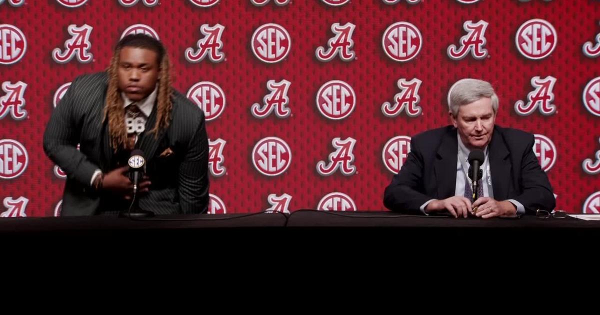 Alabama football's Tim Keenan III at 2025 SEC Media Days