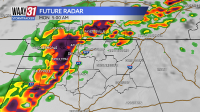 Future radar late Sunday night