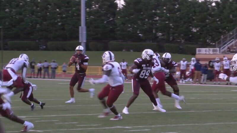 Alabama A&M quarterback Aqeel Glass launches a 47-yard rocket to