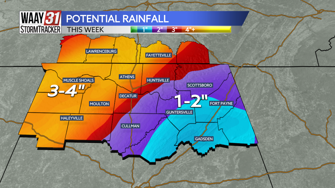 A Lot Of Rain On The Way For The Rest Of The Week | News | Waaytv.com