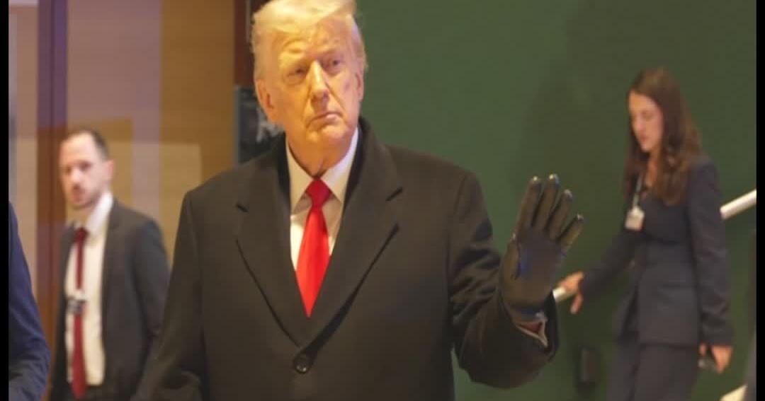 President Donald Trump answers questions from reporters in Switzerland on Wednesday