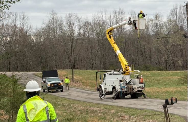 Utility crews in Florence