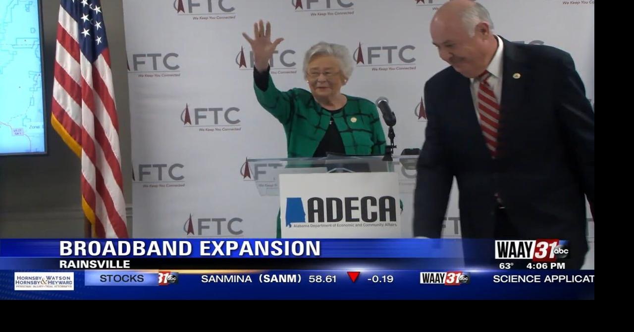 Gov Kay Ivey Announces Broadband Expansion In 2 Alabama Counties Video 