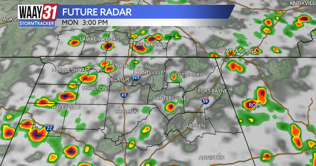 Scattered showers and storms continue through the work week ahead