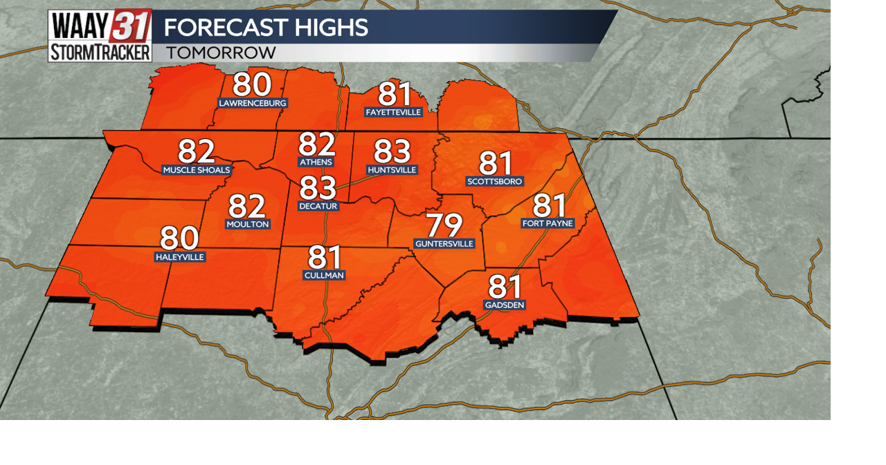 A pair of dry and sunny days ahead for North Alabama News