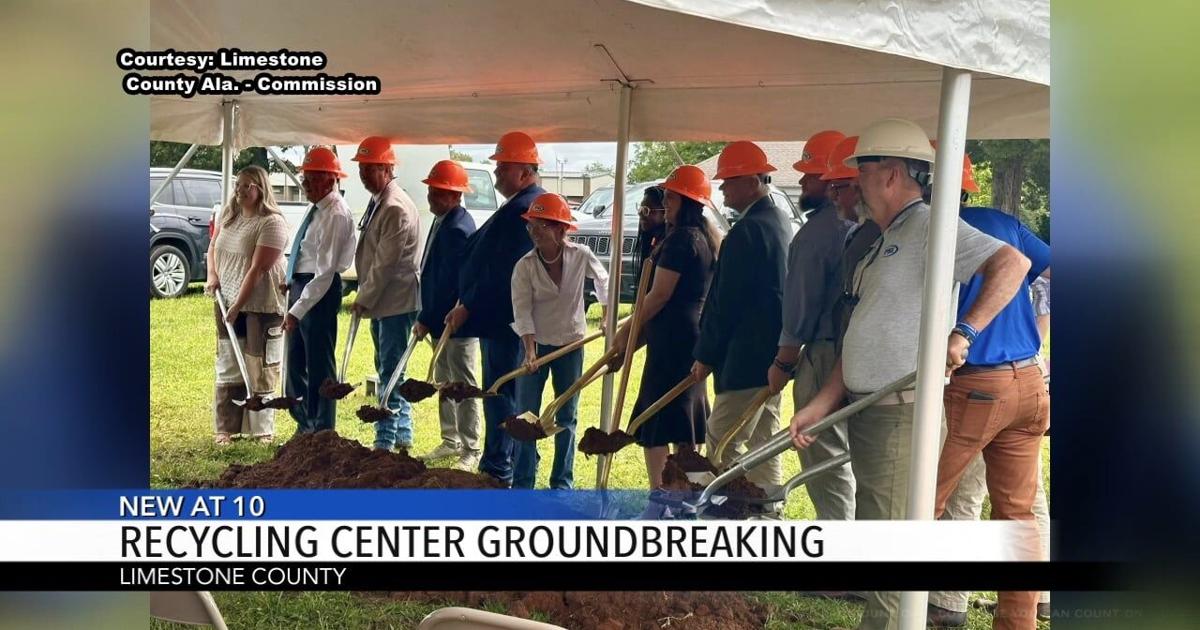 Limestone county leaders break ground on recycling center
