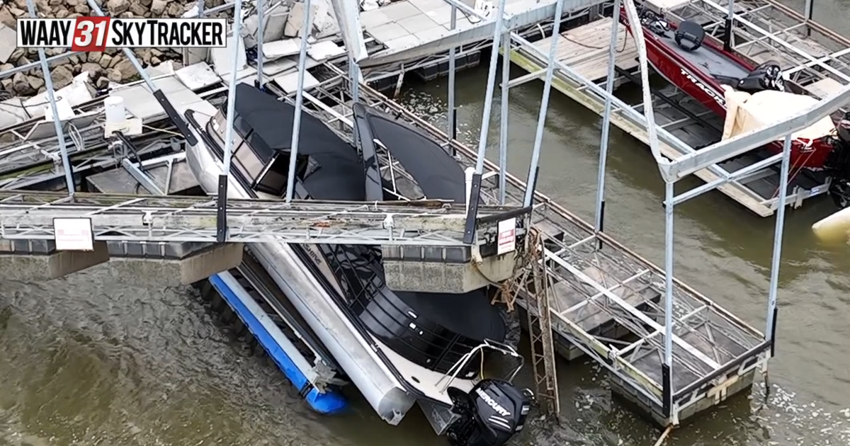 Drone footage of tornado damage at Decatur marina | Video | waaytv.com