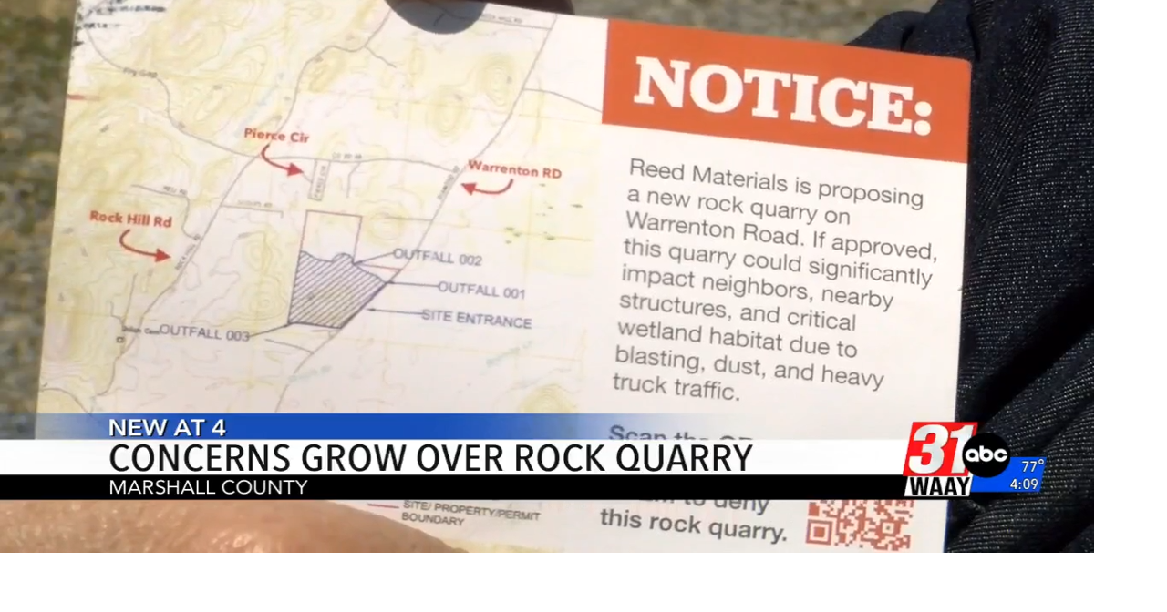 Marshall County quarry proposal sparks community pushback