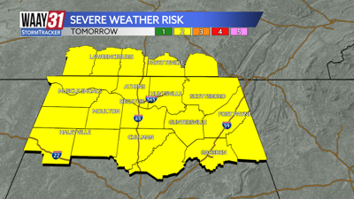 Severe weather outlook for tomorrow