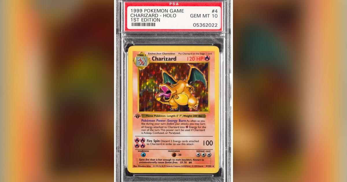 Rare Pokmon Charizard card sells for $336,000 | News | waaytv.com Rare Pokmon Charizard card sells for $336,000 | News | waaytv.com