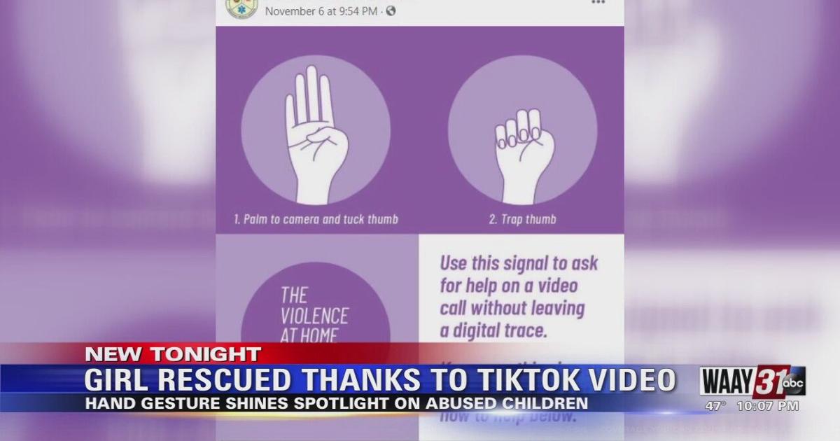 TikTok hand gesture going viral for saving a life | Huntsville | waaytv.com