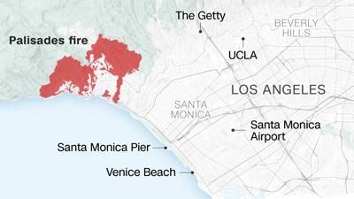 Visualizing the Los Angeles wildfires in maps and charts