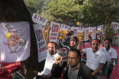 India Amazon Protest
