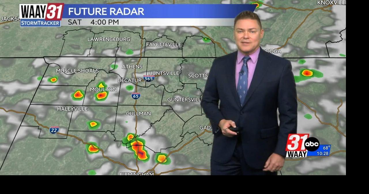 Tracking a few Saturday showers across north Alabama
