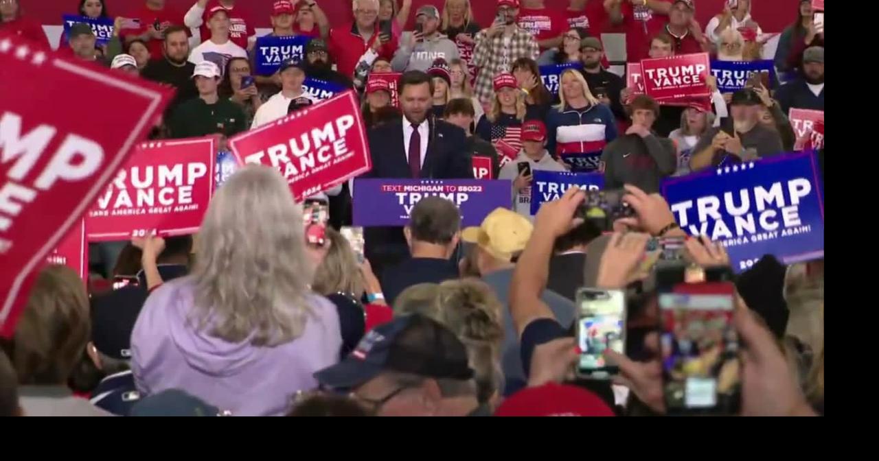 RAW VIDEO JD Vance speaks at rally in Waterford, Michigan Video