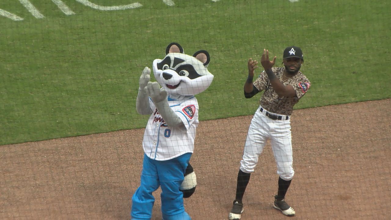 2021 Rocket City Trash Pandas Sprocket Mascot