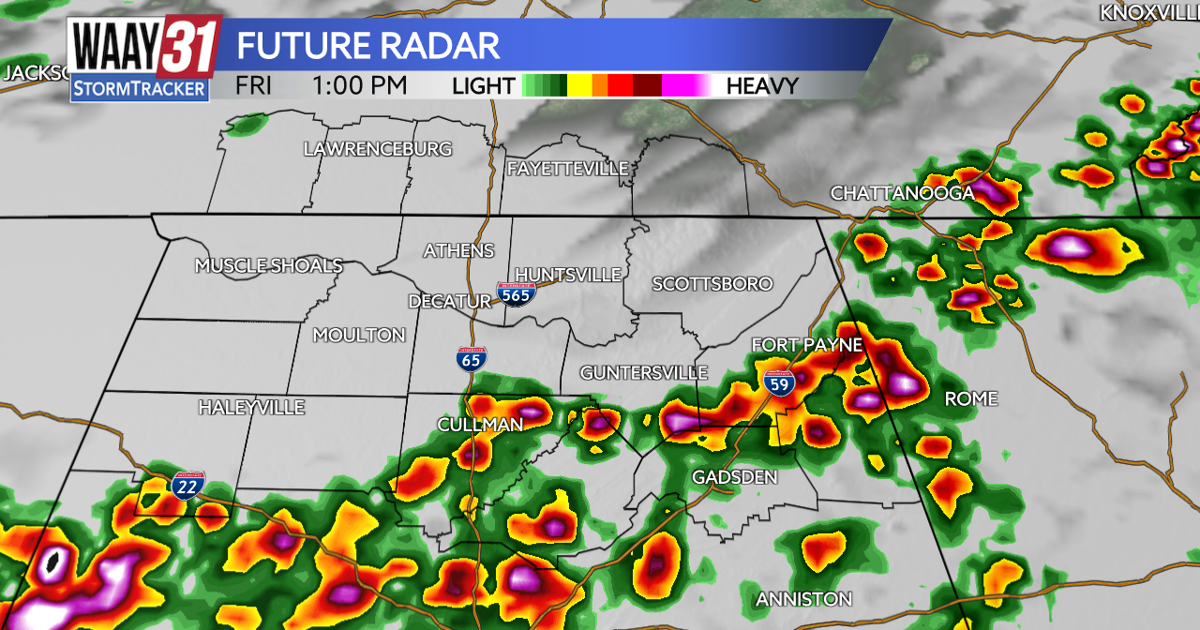 Scattered showers and storms through the weekend