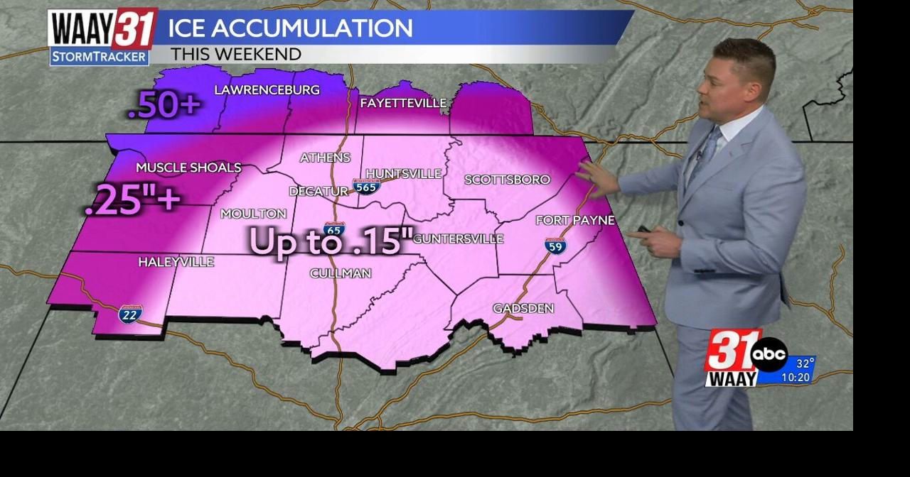 Winter storm moving into Alabama this weekend bring icy conditions