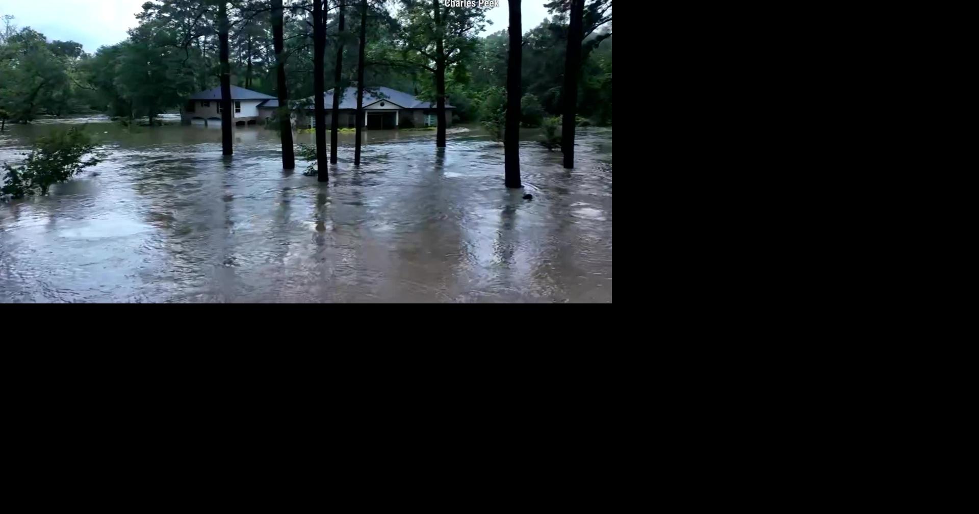 RAW VIDEO Flooding in Conroe, TX Video