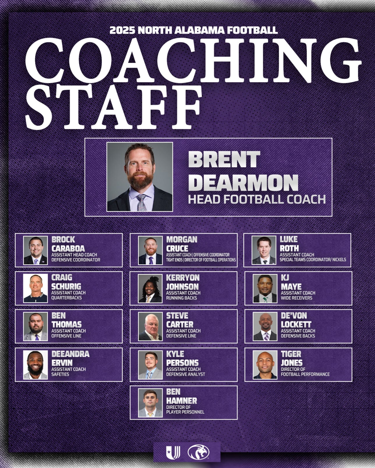 Brent Dearmon announces 2025 football staff | News | waaytv.com