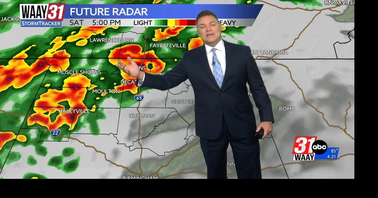 Rain spreads across north Alabama Saturday afternoon