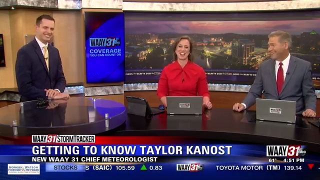 Get To Know WAAY 31 Chief Meteorologist Taylor Kanost | Video | Waaytv.com