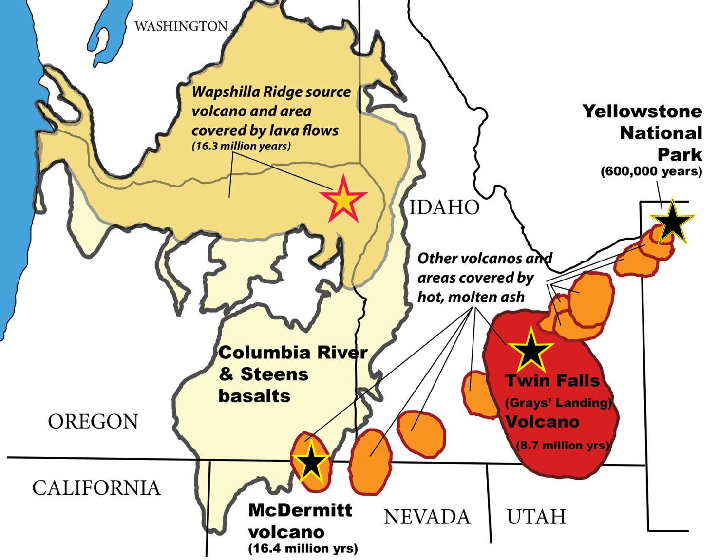 Yellowstone Hotspot Eruptions