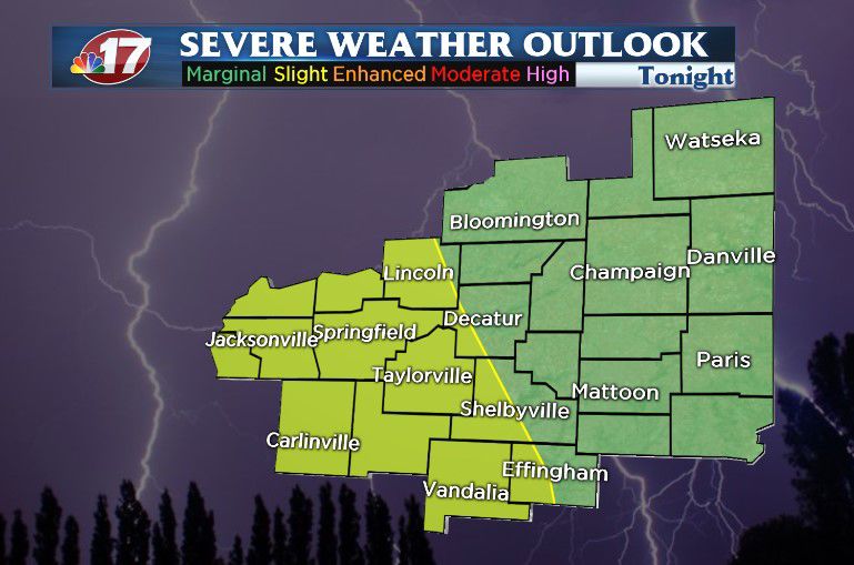 Strong storms could impact central Illinois Tuesday Top Stories