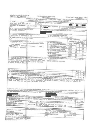 Sean Grayson - Certificate of Release or Discharge from Active Duty