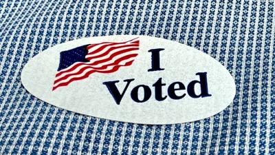 Voting sticker, election, polling place, voting