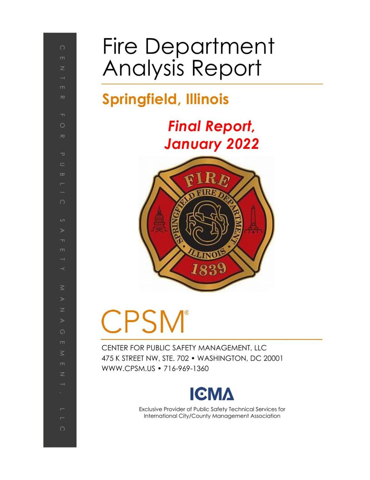 CPSM Fire Dept. Analysis Report